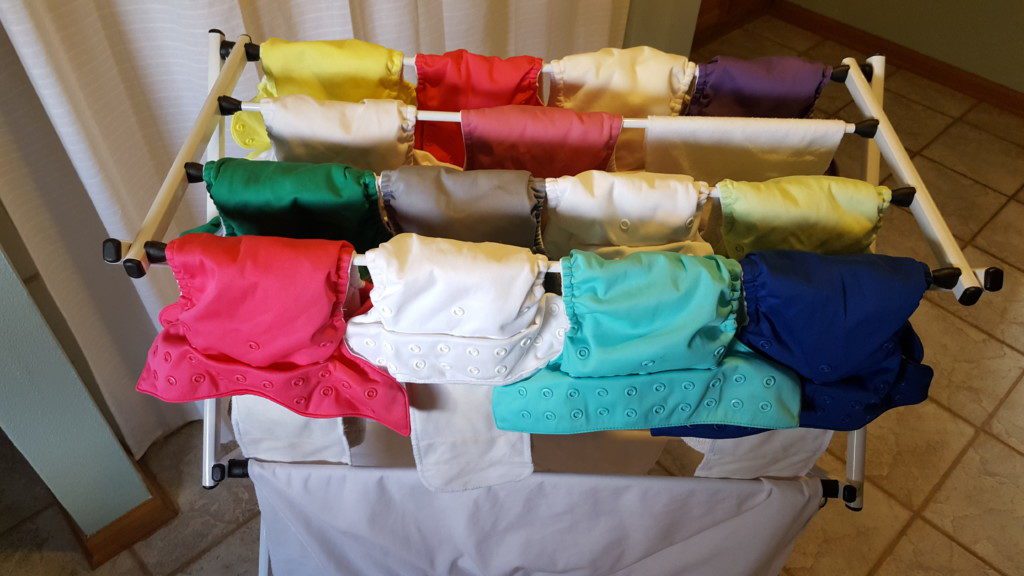 Cloth Diapers Drying