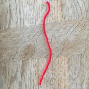 5 inches (or so) for tying