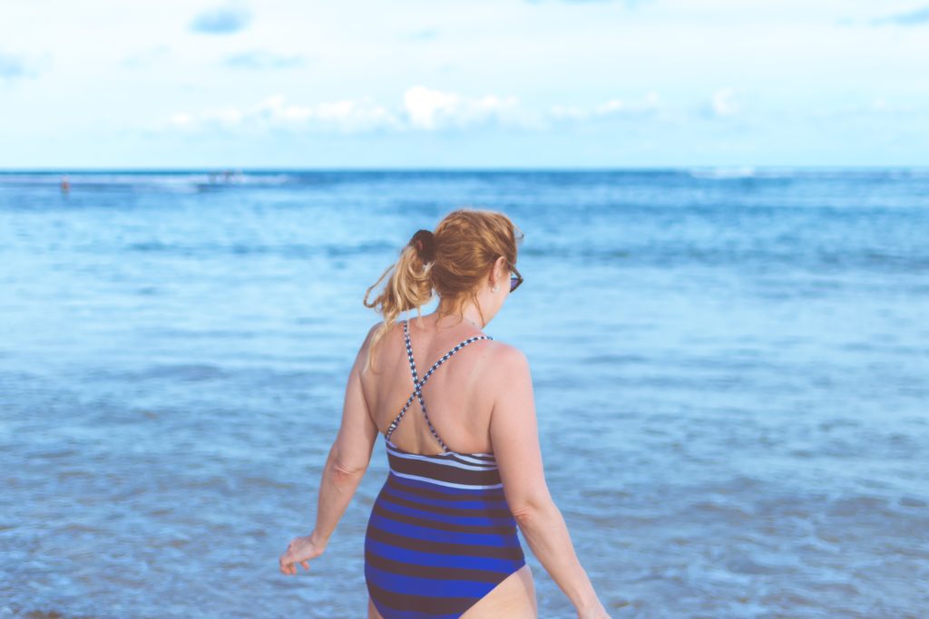 woman in swim suit on beach