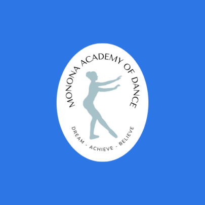 MAD logo w blue background - Monona Academy of Dance Monona WI